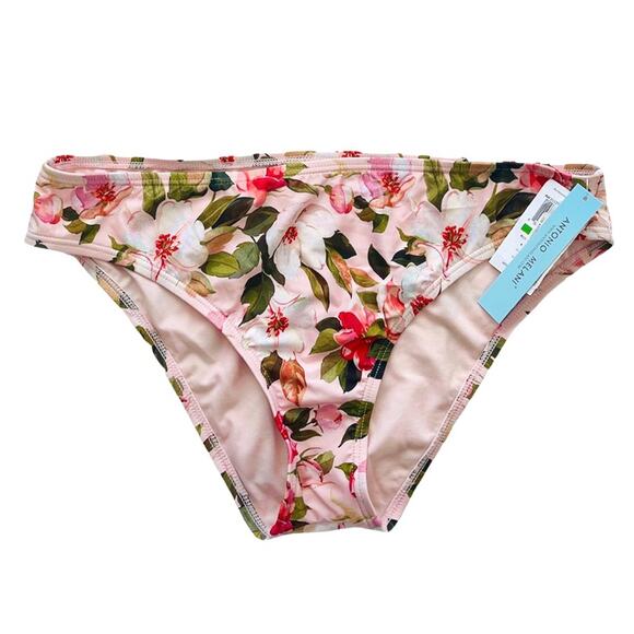ANTONIO MELANI NWT Green Leaf & Pink Rose Floral Bikini SET – Large - Picture 6 of 10